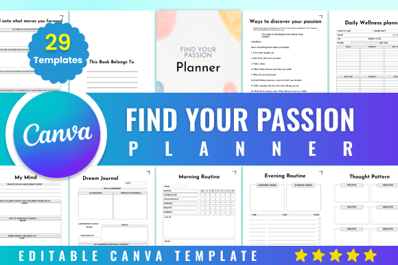 Download Editable Find Your Passion Planner Canva - Find your passion planner Collection
