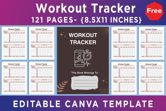 Download Workout Tracker Canva Template, - Workout Collection