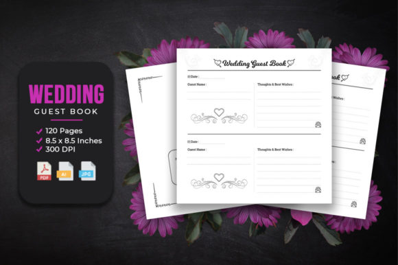 Download Wedding Guest Book | KDP Interior. - Premium Resources