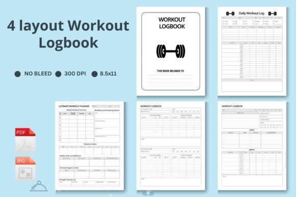 Download Workout Planner Fitness Tracker Bundle - Workout Collection