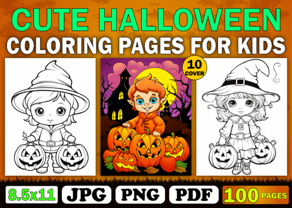 Download KDP Cute Halloween Coloring Pages Kids - Coloring pages Collection
