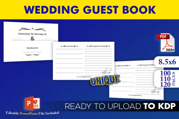Download Wedding Guest Book KDP Interior Template - Premium Resources