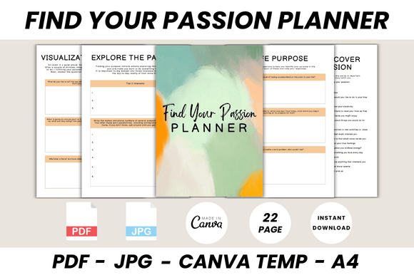 Download Find Your Passion Planner Canva Template - Find your passion planner Collection