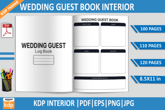Download Wedding Guest Book | KDP Interior - Premium Resources