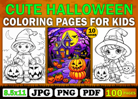 Download Cute Halloween Coloring Pages for Kids - Coloring pages Collection