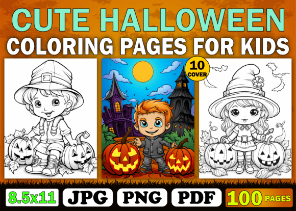 Download KDP Cute Halloween Coloring Pages Kids - Coloring pages Collection