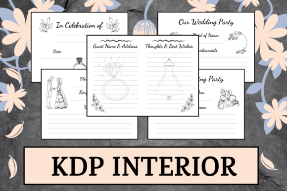 Download Wedding Guest Book | KDP Interior - Premium Bundle